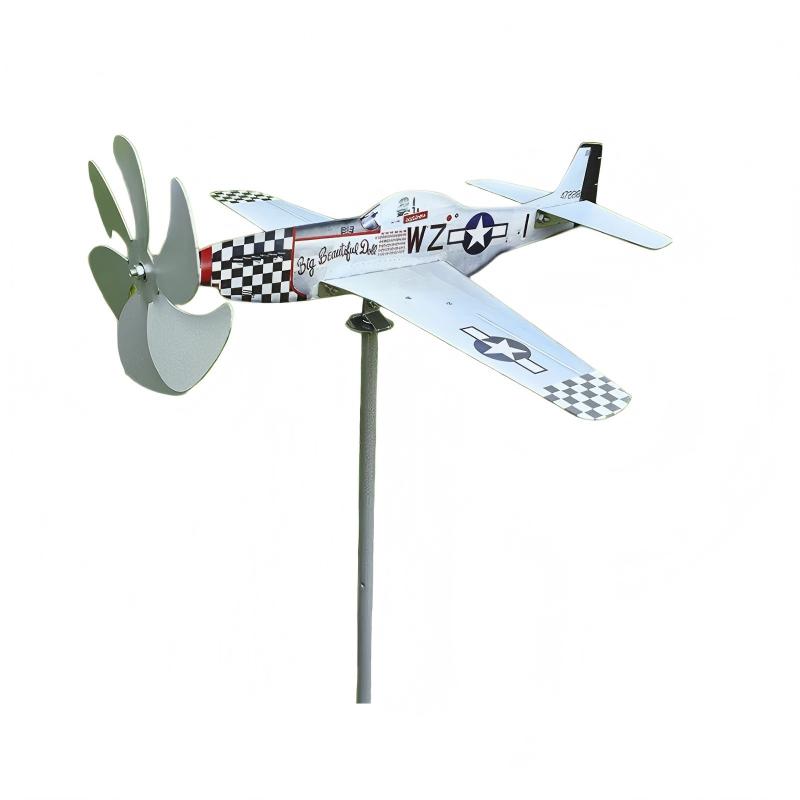Compass Weather Vane & Garden Decoration – Airplane Wind Spinner, Aircraft Windmill