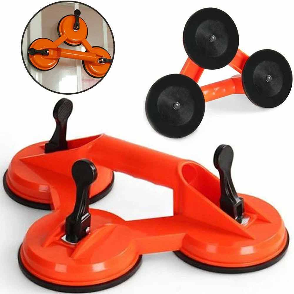 Suction Cup Triple Pad Lifter – 75kg Glass Tile Mirror Sucker Plate Lifting Tool