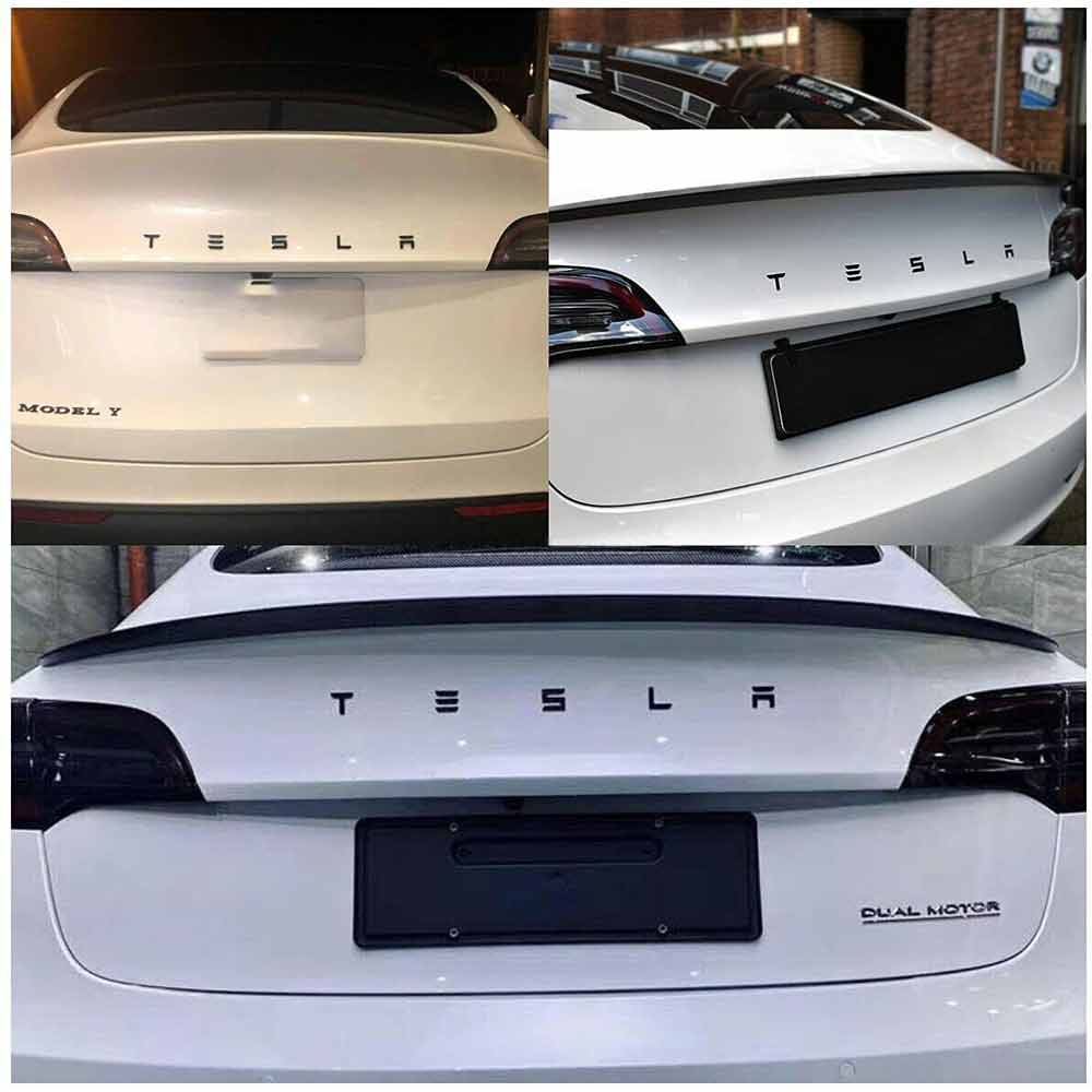 3D Trunk Letters Tailgate Rear Emblem Adhesive Badge for Tesla Model 3 Y X S