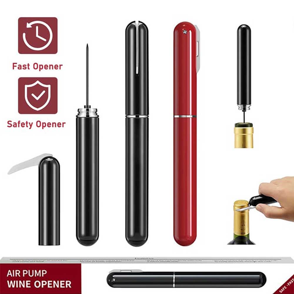 Wine Air Pressure Pump Bottle Opener Pen-shaped Corkscrew,Easy Cork Remover Tool