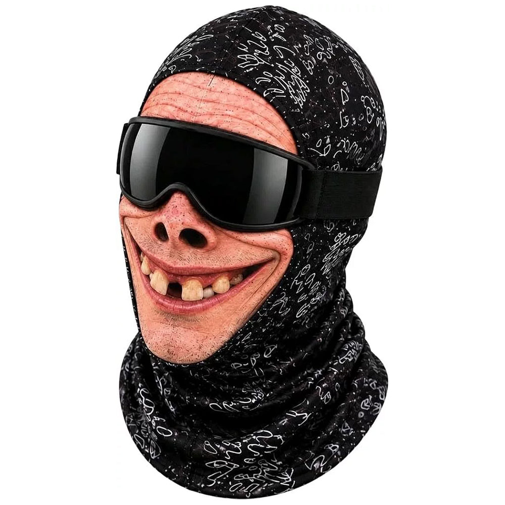 Funny 3D Face Mask Balaclava – Windproof Full Face Cover for Winter