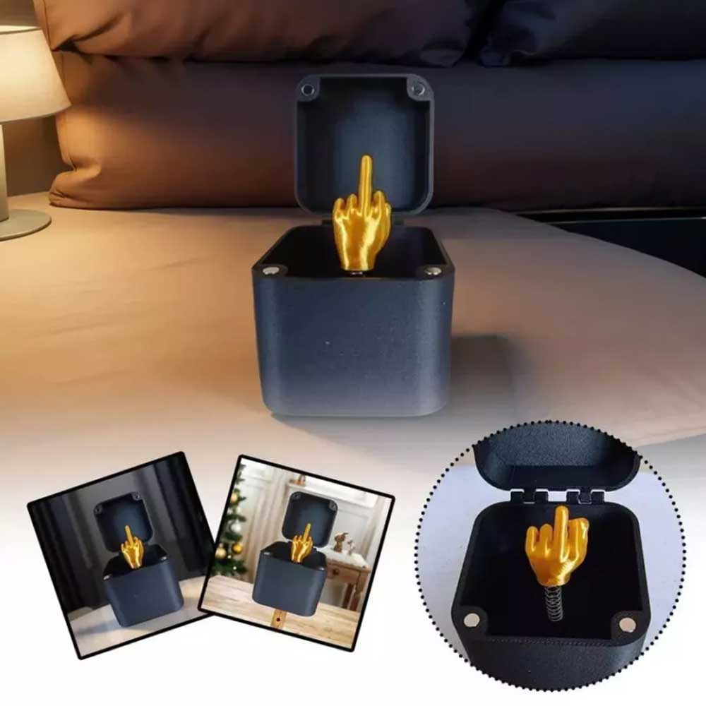 Middle Finger Surprise Gift Box, Christmas Novelty Fun Prank Toy Xmas Gift Funny