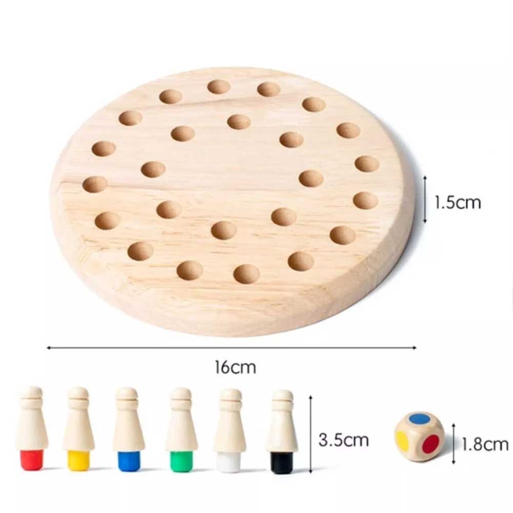 Wooden Memory Match Stick Chess Colour Game Board Puzzle Montessori Edu for Kids