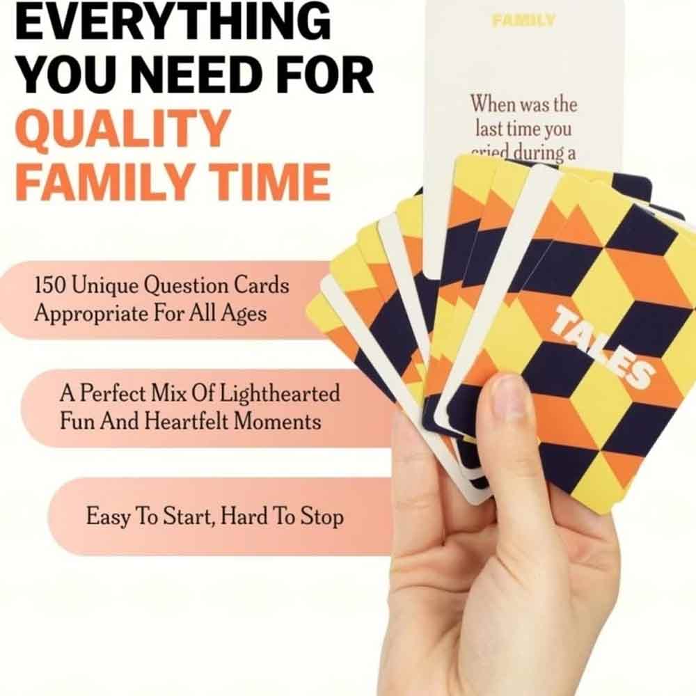 150 Conversation Starter Cards – Family Edition for Gatherings, Parties & Travel