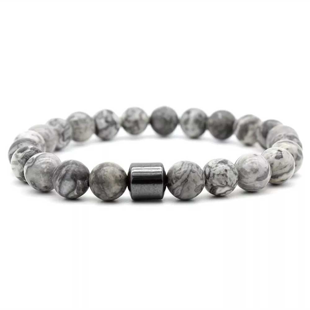 8mm Magnetic Anti-Smoking Bracelet – Natural Stone Cessation Aid for Positive Energy & Craving Relief