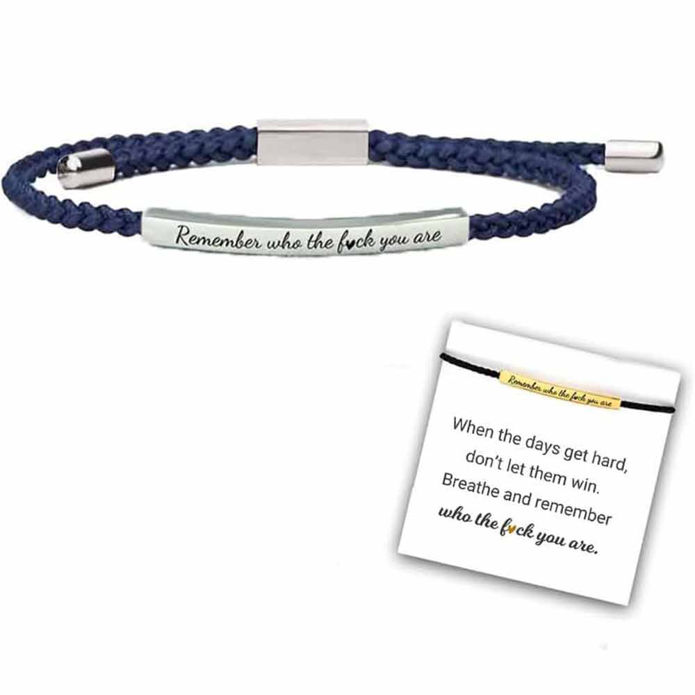 Remember Who The Fuc* You Are Motivational Tube Bracelet