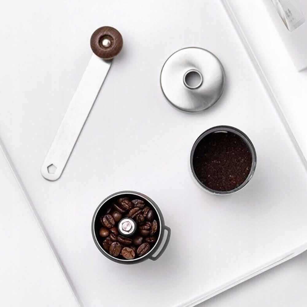 Manual Coffee Grinder Burr Hand Spice Bean Stainless Steel Adjustable Coarseness