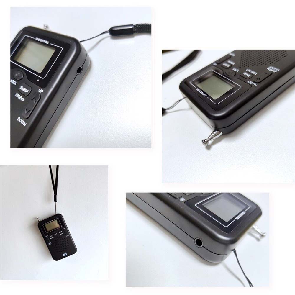 Mini Portable Pocket Digital LCD AM FM Radio Battery Powered Receiver Speaker