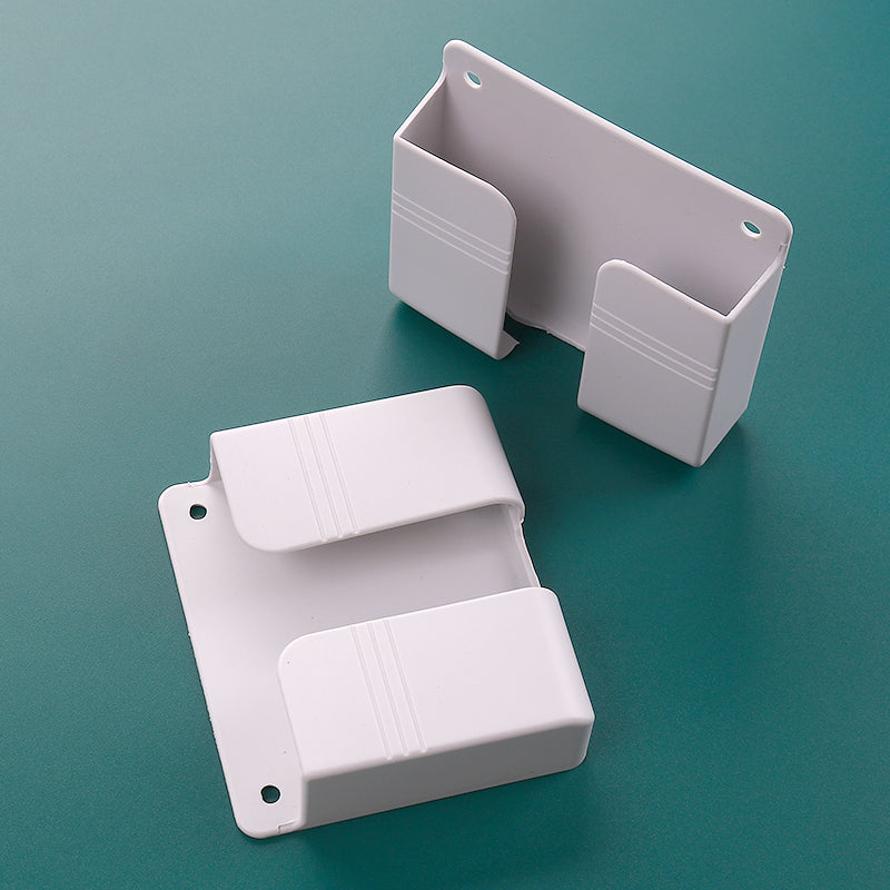 4Pcs Wall Mounted Remote Control Storage Rack Mobile Phone Holder Home Decor