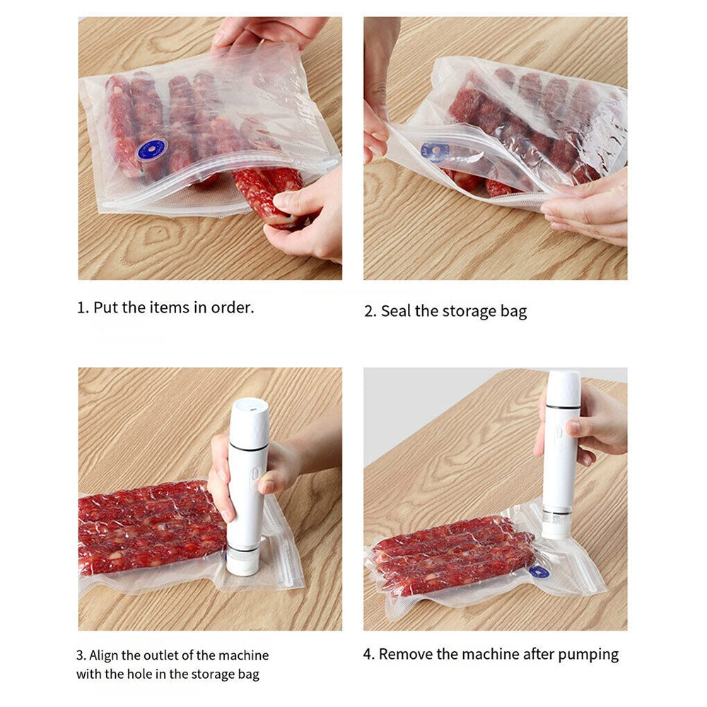 Mini Vacuum Wet and dry Sealer Machine Handheld Kitchen Fresh Food Seal Bags