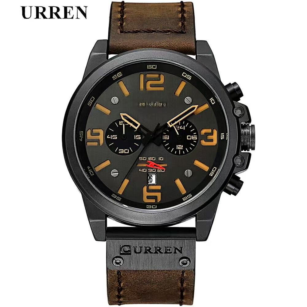 CURREN 8314 Men Military Sport Wristwatch Quartz Calendar Silicone Strap Casual Outdoor Watch