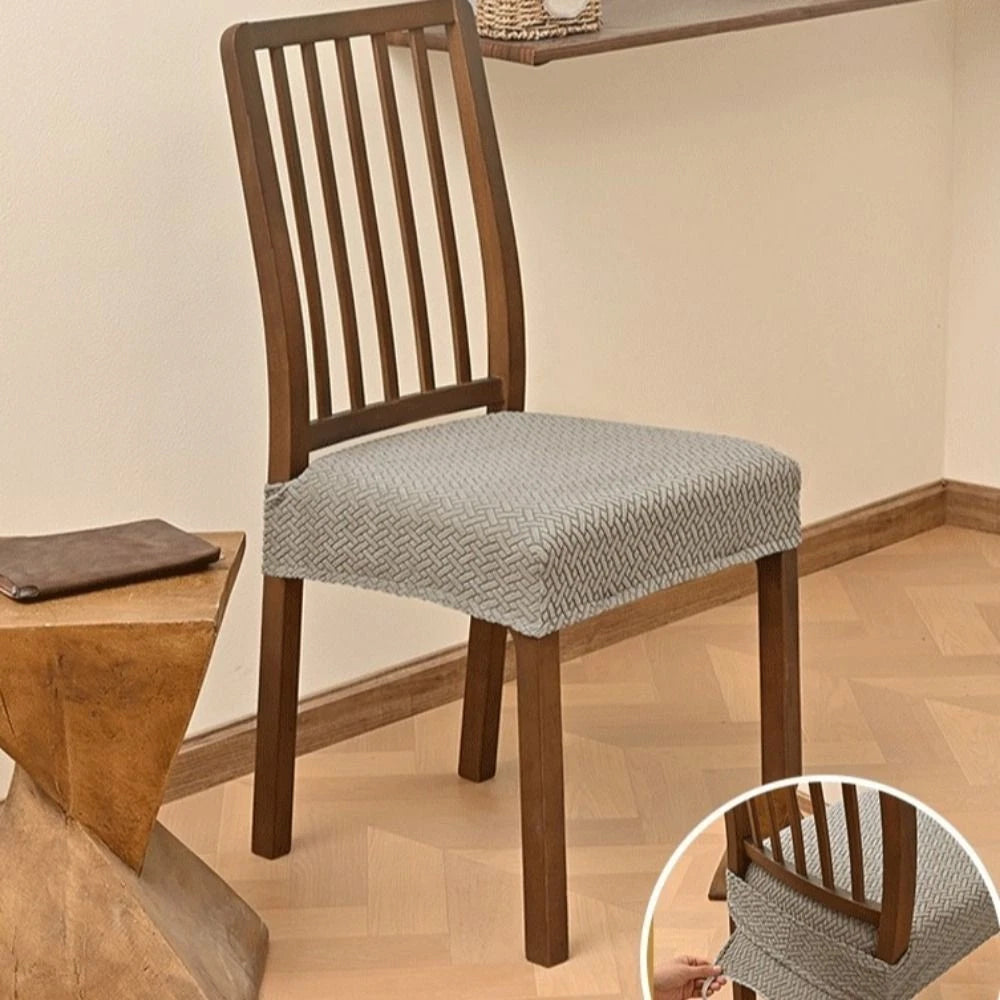 Dining Chair Slipcover – Stretch Jacquard Washable Removable Seat Cover