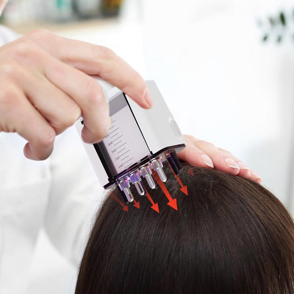 Hair Oil Applicator Red Light Electric Scalp Massager Vibration Hair Growth Hot