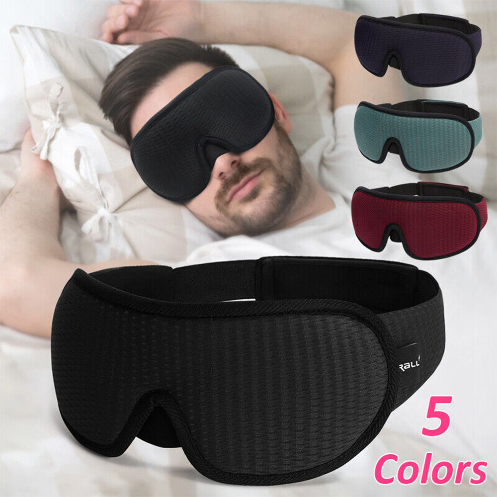 3D Sleeping Eye Mask Block Out Light Soft Padded Travel Sleeping Aid EyeMask