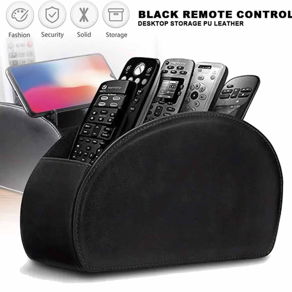 TV Remote Control Holder Table Storage Box 5 Grid Desktop Tidy Organizer Case