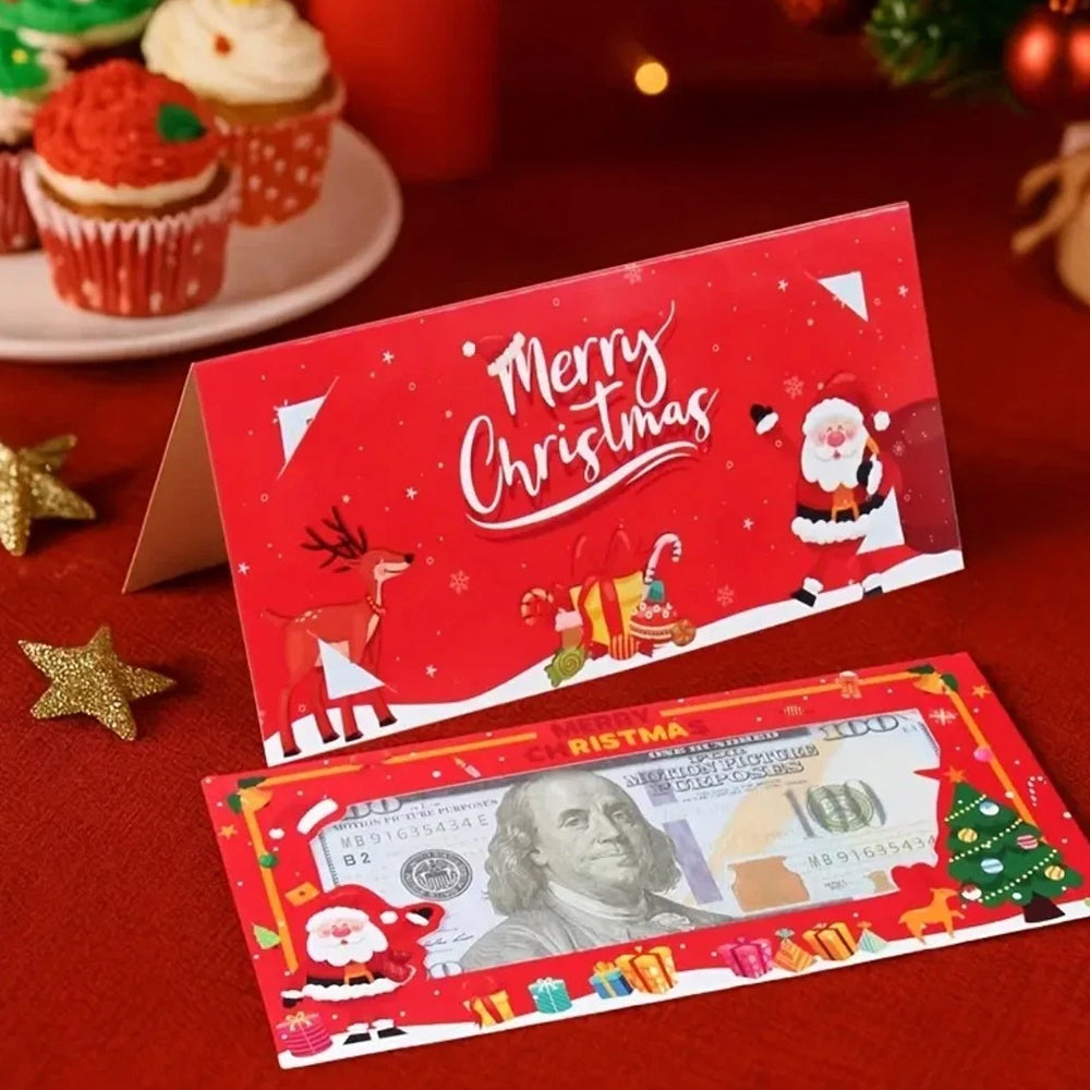 24Pack Mixed Christmas Money Wallet Set Festive Cash Holder Envelopes for Gift Cards & Vouchers