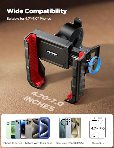 JOYROOM Bike Phone Mount - Handlebar Holder for iPhone Samsung 4.7–7 Inch