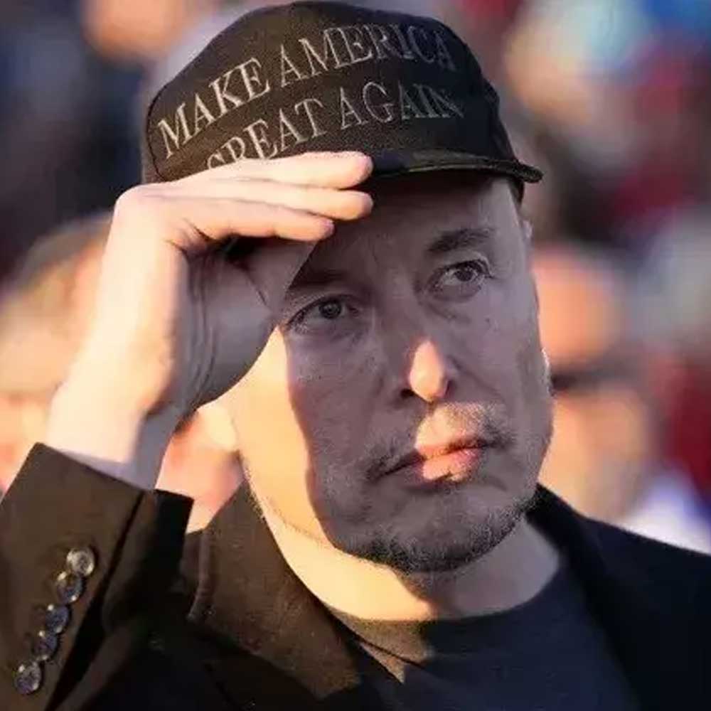 Black MAGA Hat Elon musk 2024 Trump Hat Make America Great Again Hat Baseball Cap