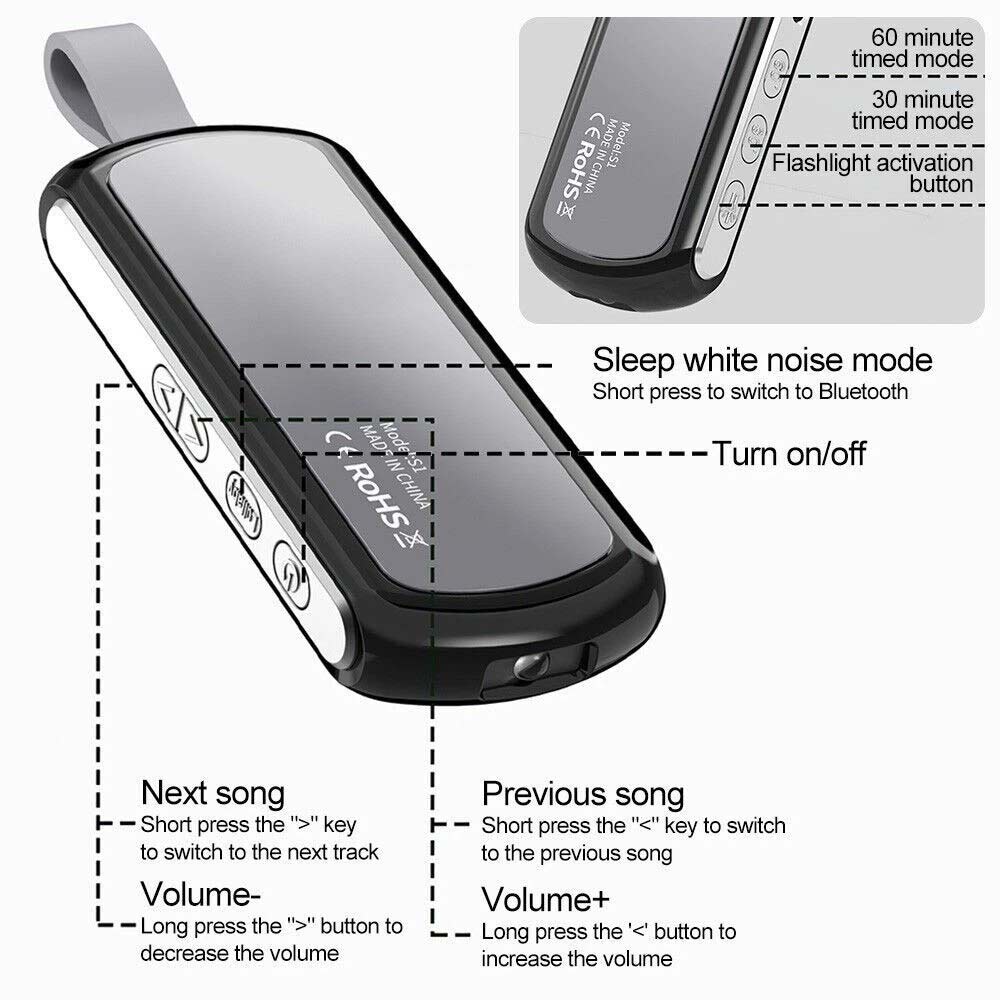 Under Pillow Bluetooth 5.2 Speaker - Rechargeable Bone Conduction Sound Box