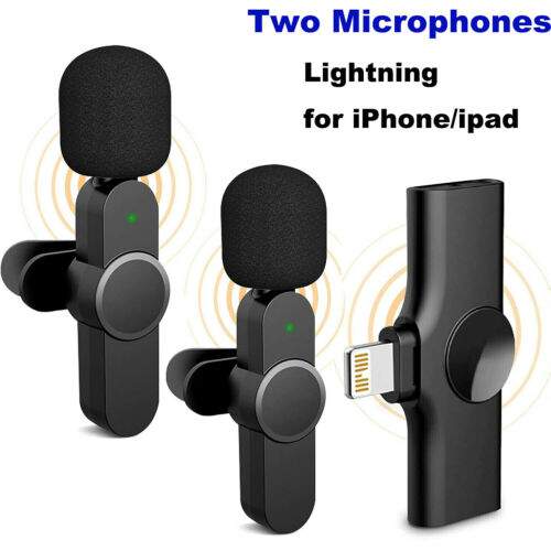 Wireless Lavalier Microphone Mini Mic For Android iPhone ipad Vlog Live Stream