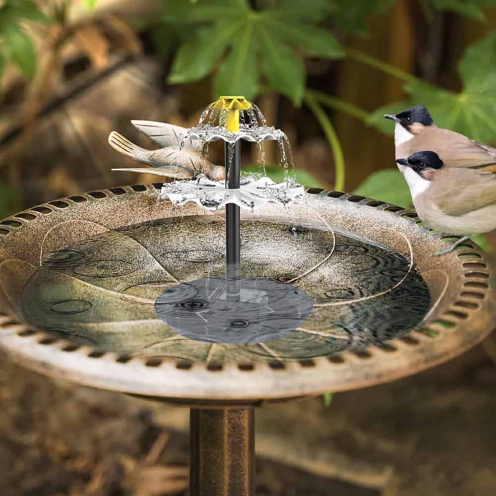 3 Tiered Bird Bath Pump with Solar Panel Solar Water Fountain for Bird Bath Garden Outdoor Indoor Pond Decor
