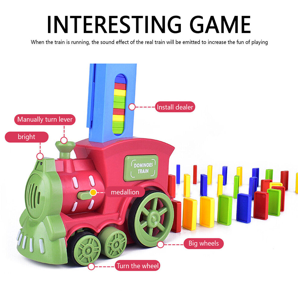 Electric Domino Train Blocks Set Building Blocks Stacking Toy Creative Toys