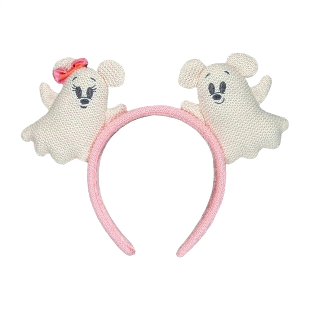 2025 HongKong Disney Parks Halloween Ghost Mickey And Minnie Mouse Ear Headband