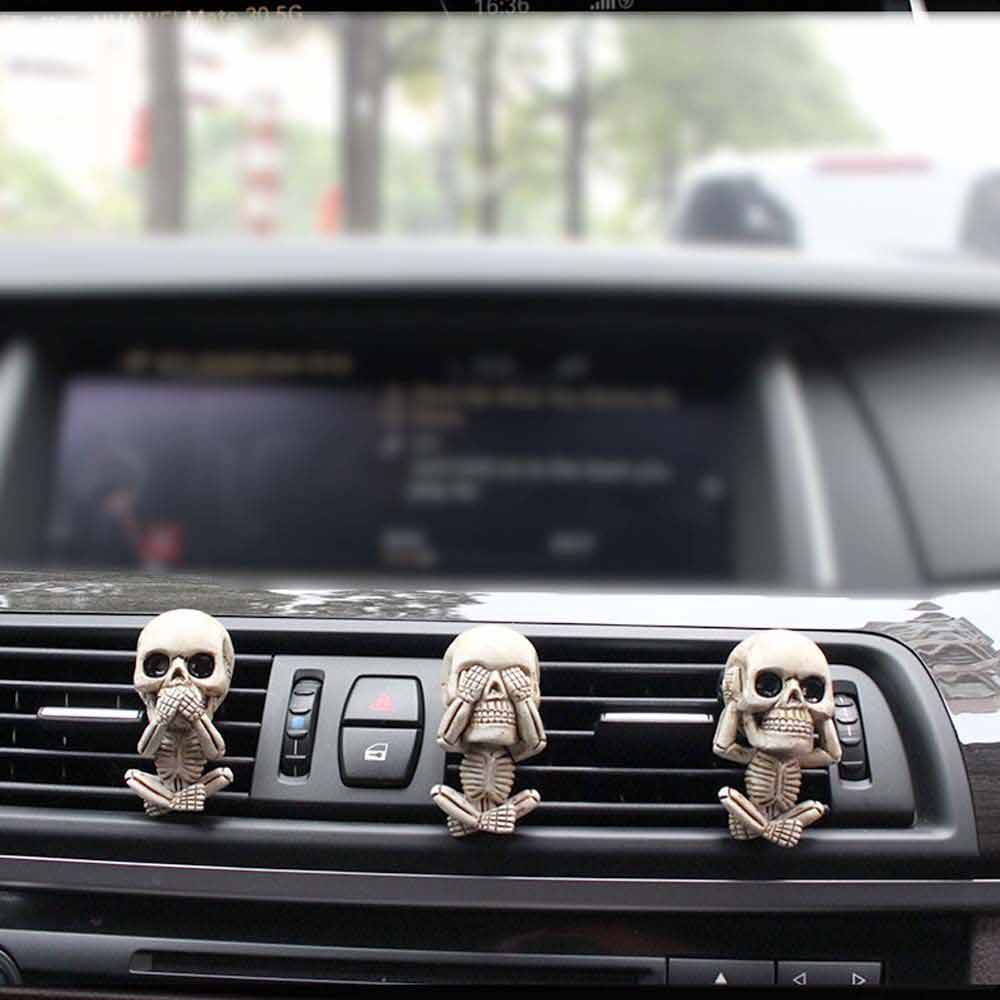 Resin Skull Auto Interior Decor Car Clip Vent Air Freshener Freshner Fragrance