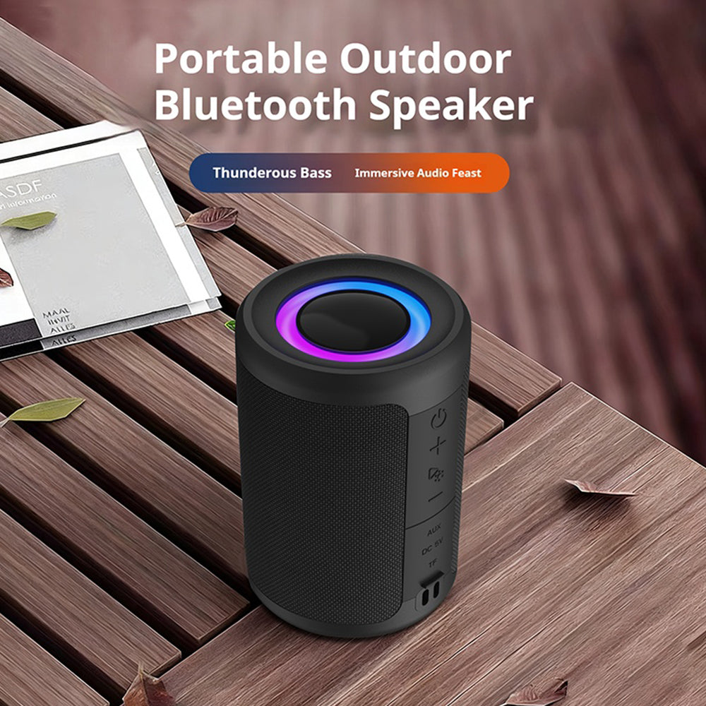 Wireless Mini Speaker – RGB LED, Deep Bass, TWS Pairing, Portable Bluetooth Sound