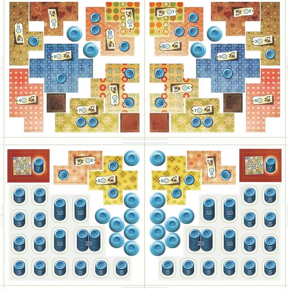 Patchwork Quilt Making Board Game for 2 Players | Strategy Puzzle Game for Families Christmas Gift