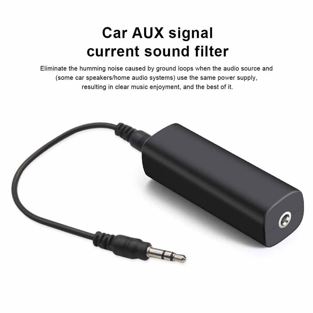 Ground Loop Noise Isolator Filter + 3.5mm AUX Cable For Home Car Stereo Audio