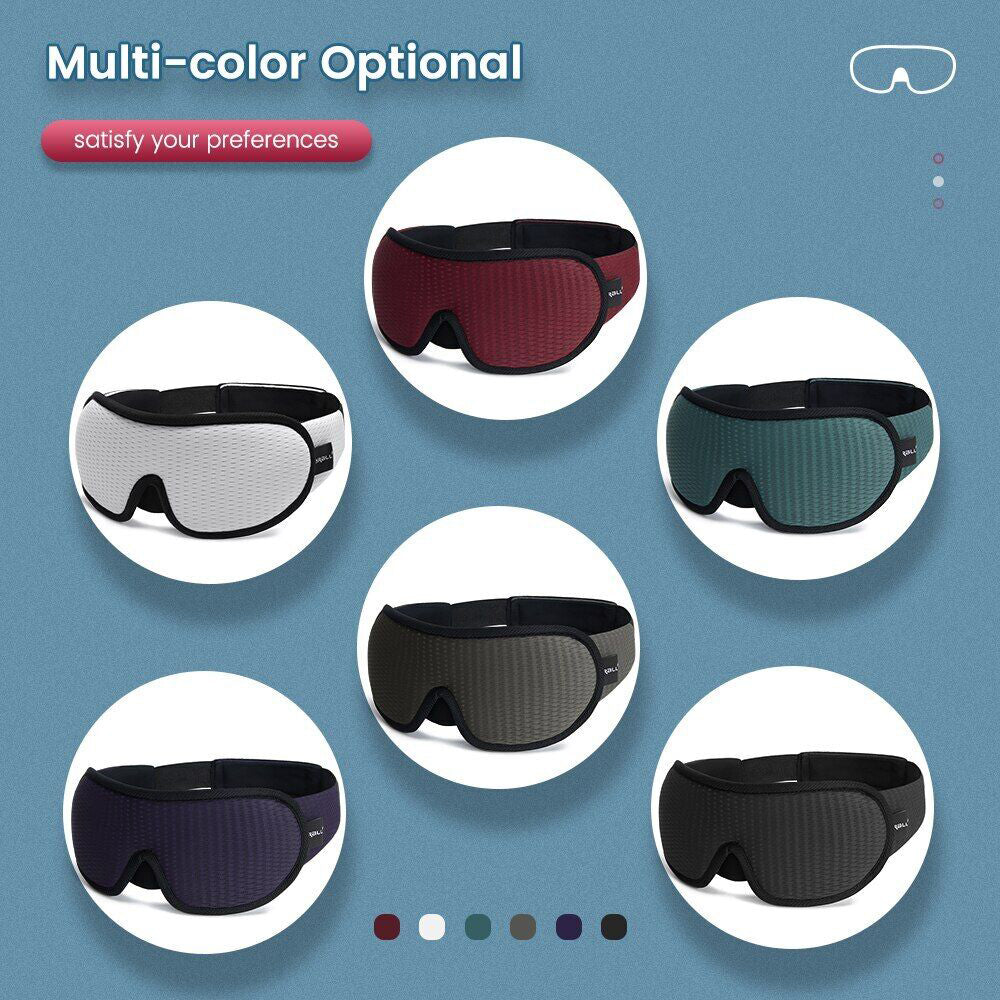 3D Sleeping Eye Mask Block Out Light Soft Padded Travel Sleeping Aid EyeMask