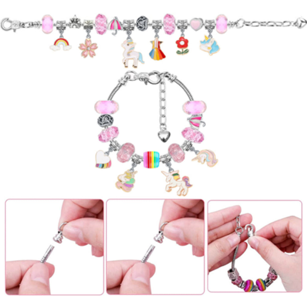 Mini-Unicorns Christmas Charm DIY Bracelet Advent Calendar Jewelry Kit Set
