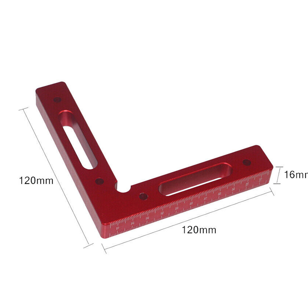 Aluminium Alloy 90 Degree 120x120mm Precise Clamping Square Metric Inch Scales