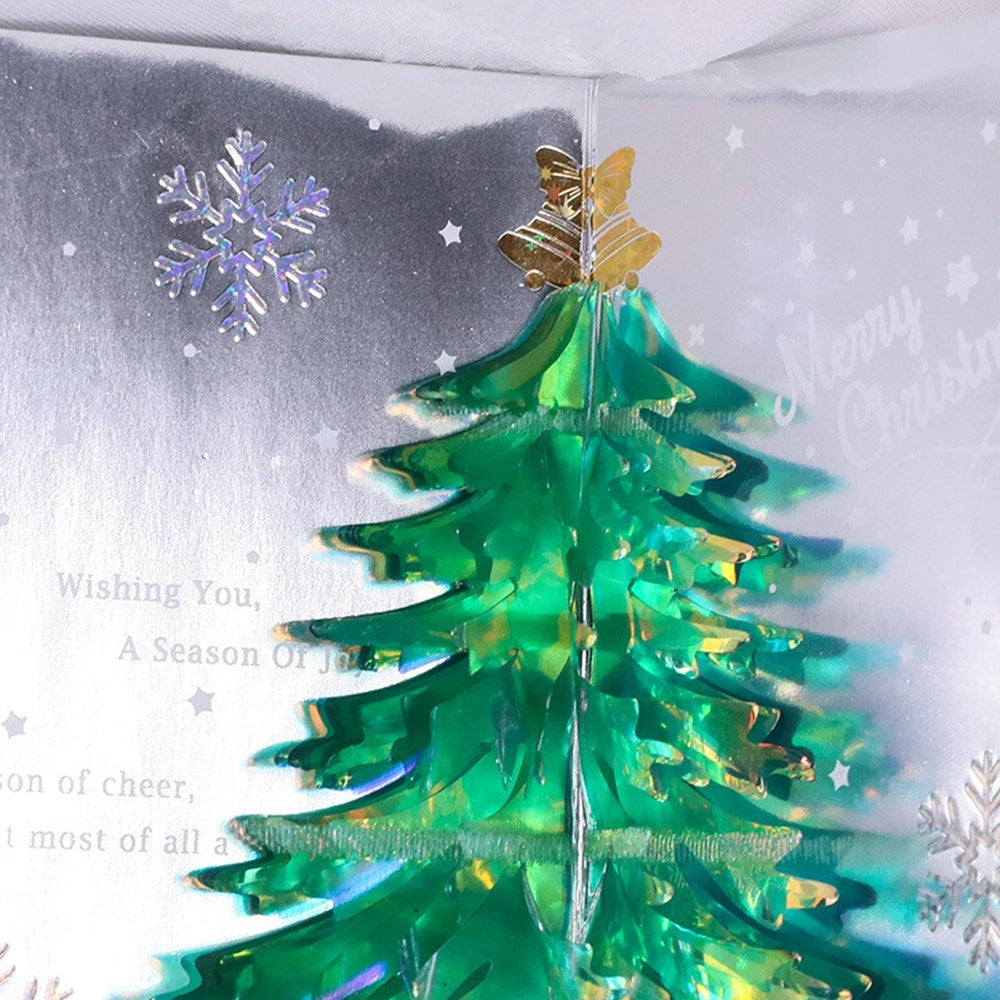 3D Christmas Tree Pop-Up Card Merry Christmas Cards Holiday Xmas Greeting Blessing Card