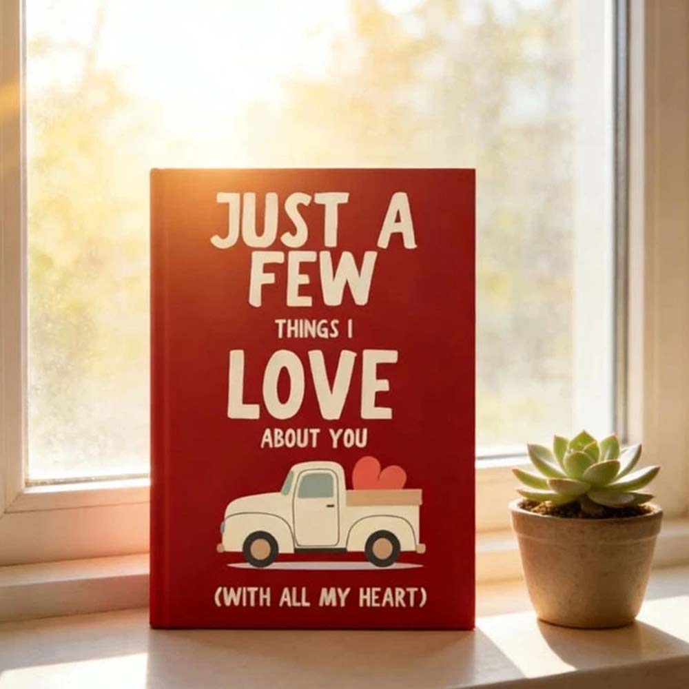 Fill-in-the-Blank Love Gift Book - "Just a Few Things I Love About You" Personalized Journal