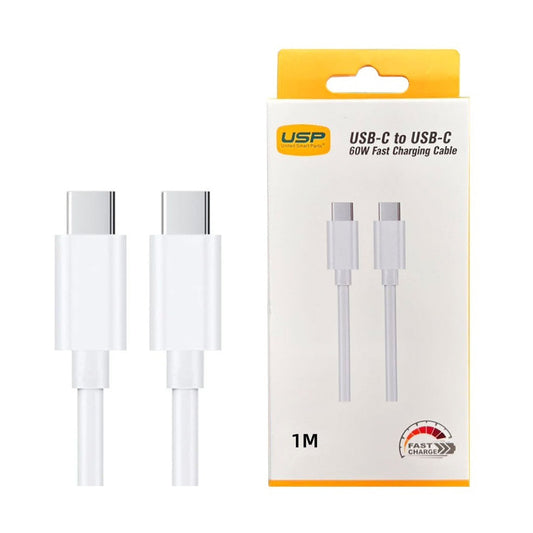 1M USB-C to USB-C Mini White Cable  USP