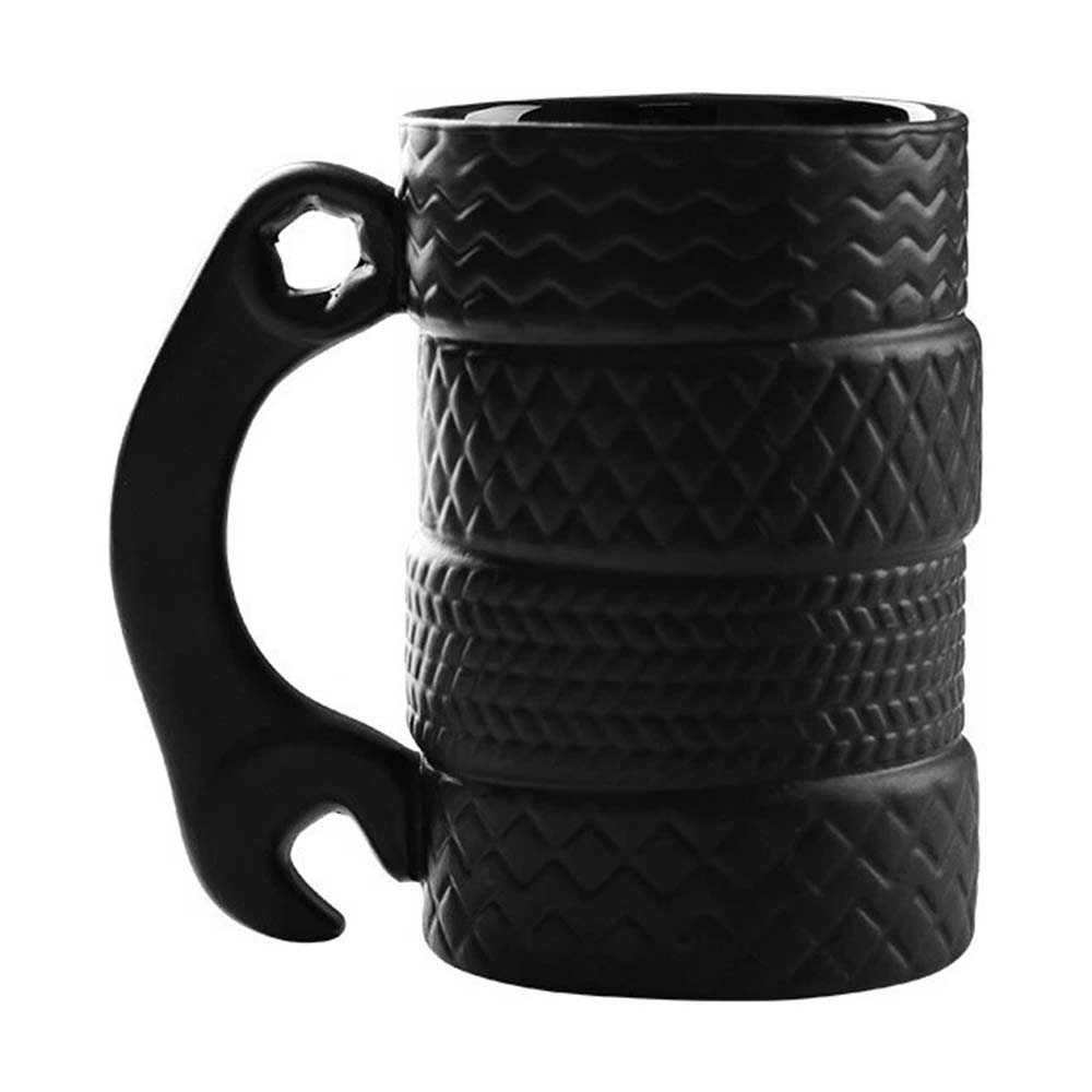 Novelty Tyre Coffee Mug – 500ml for Car Enthusiasts, Mechanics, Motorsport, 4x4, Rally, F1