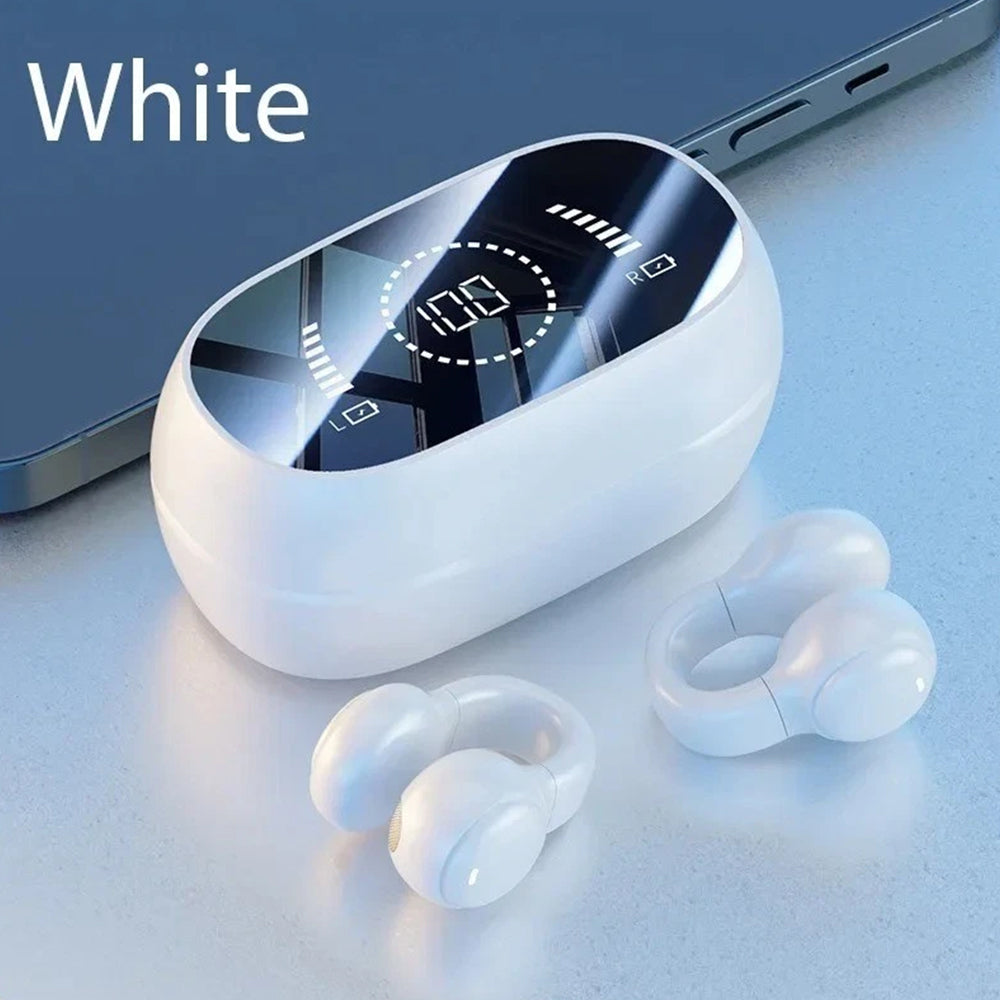 Wireless Clip-On Earbuds – Open Ear Bluetooth Headset for iPhone & Android