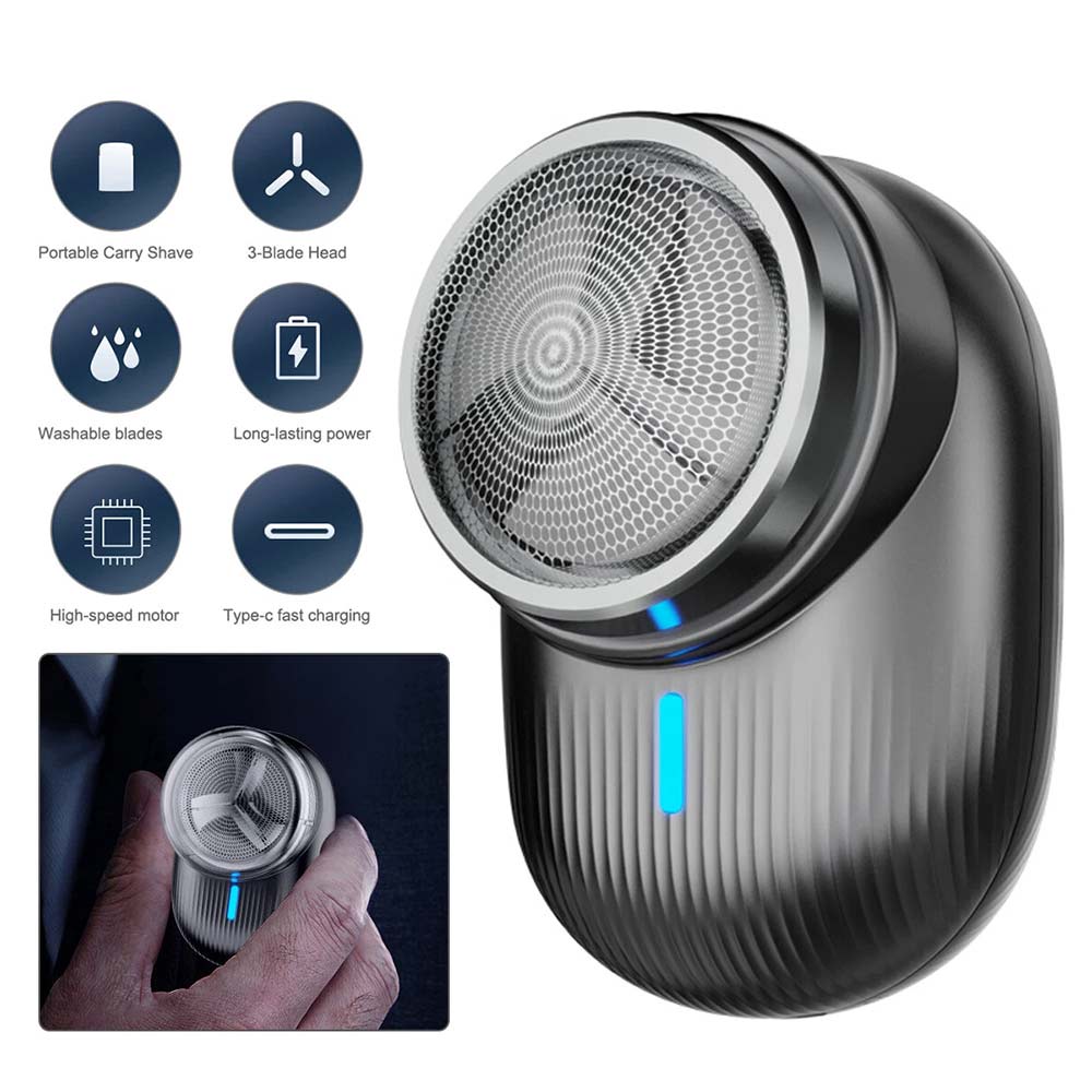 Mini Portable Electric Shaver - USB Rechargeable Travel Razor for Men & Women