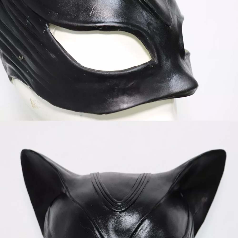 Black Catwoman Masks Womens Cosplay Adult Halloween Panther Cat Latex Mask Gift