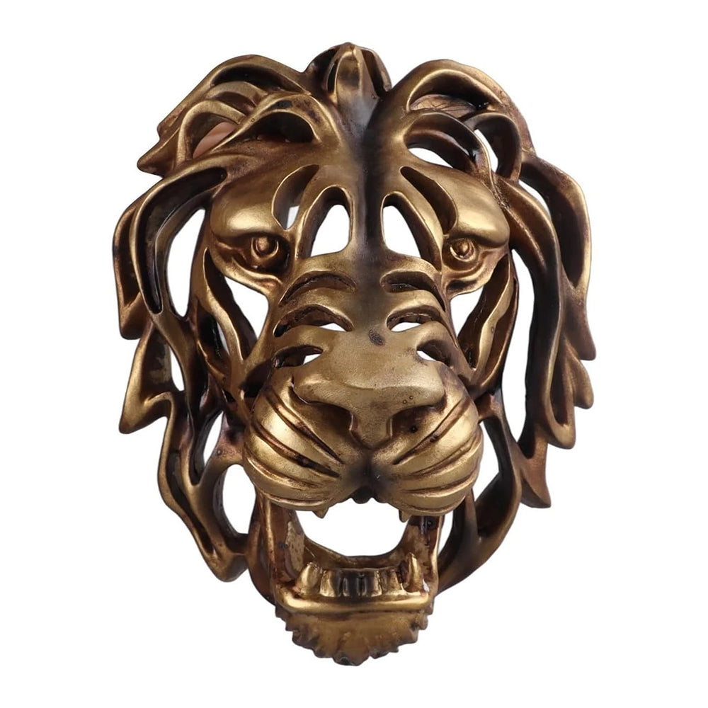 Wall Art Lion Head Sculpture - Garden & Home Decor Ornament, Resin Outdoor Artwork