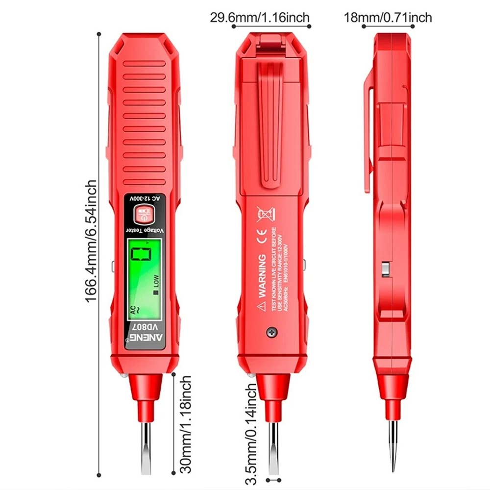 Non-Contact Voltage Tester Pen AC Sensor Power Alert 12-300V Electric Detector