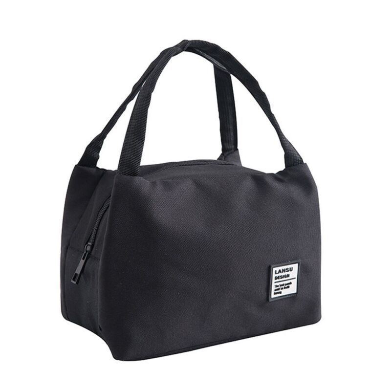 Oxford Cloth Zipper Handbags Food Storage Lunch Box Picnic Pouch Lunch Bag