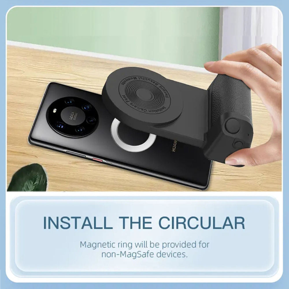 Bluetooth Phone Camera Shutter Hand Grip Magnetic Holder for Iphone Android