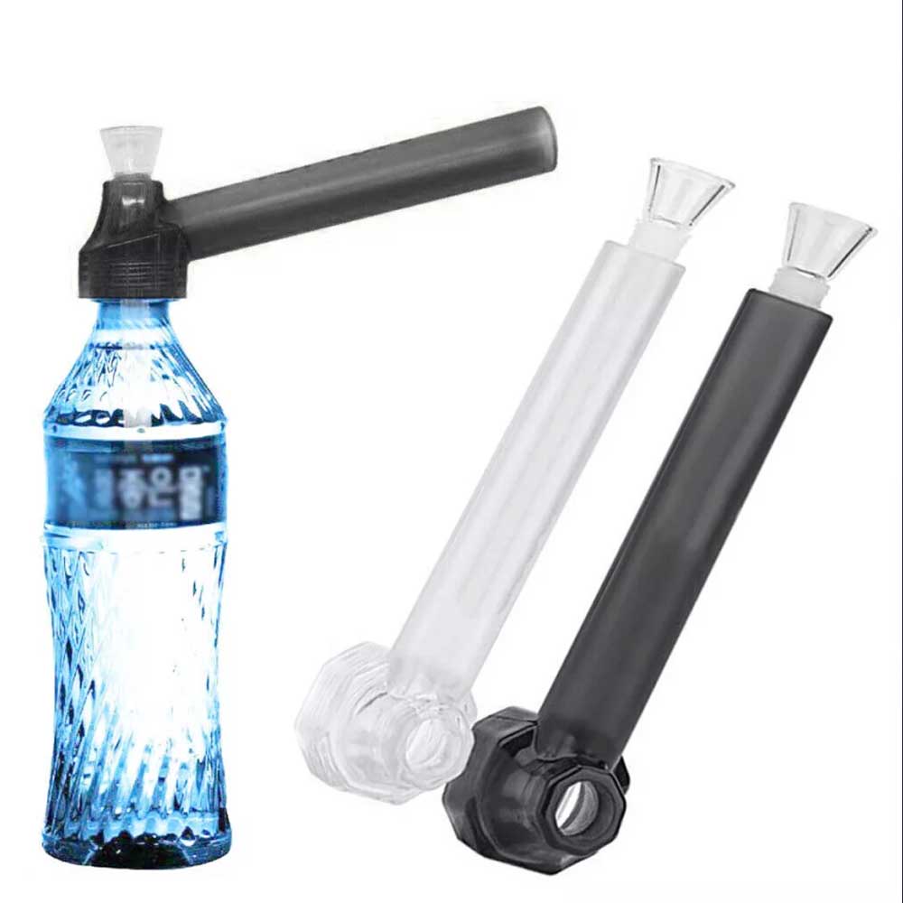 2pcs Portable Pipe Toppuff Bottle Converter Top Puff Reusable crew-On Water Pipe