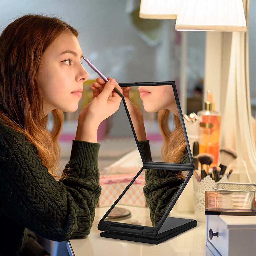 4-Way Mirror 360° Adjustable Haircut Tool - Telescopic Foldable Self Haircut Mirror