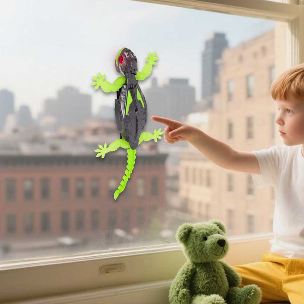 Wall Climbing Gecko Robot - Rechargeable Remote Control Toy for Ages 4+