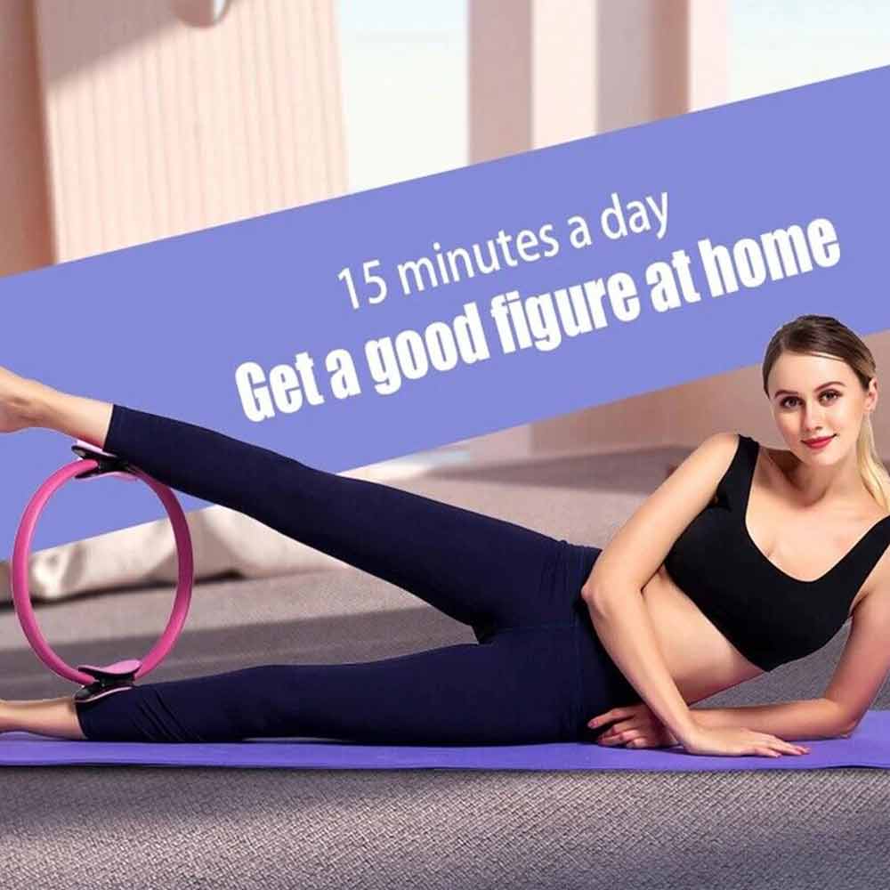 Pilates Ring Exercise Resistance Yoga Gym Rings Fitness Magic Circle Foam Grip