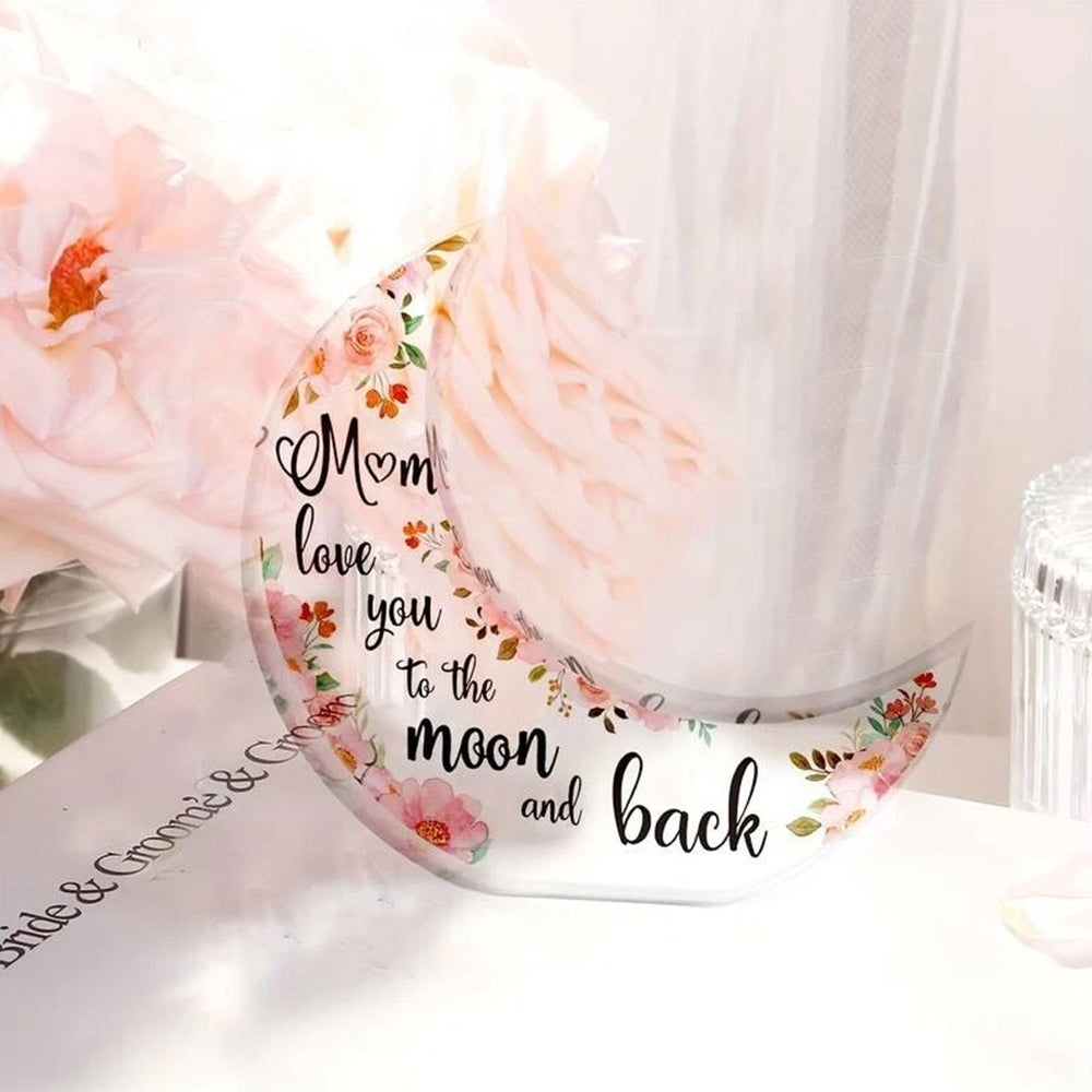 Mother's Love Moon Puzzle Acrylic Plaque - Heartfelt Gift for Mum on Christmas & Mother's Day